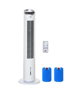 Homcom Portable Air Cooler, Evaporative Ice Cooling Fan Humidifier Unit w/ Rc