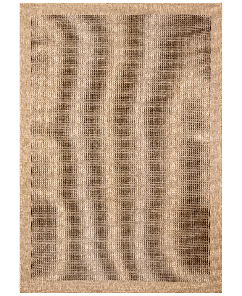 Liora Manne' Sahara Texture Border 3'3" x 4'11" Outdoor Area Rug