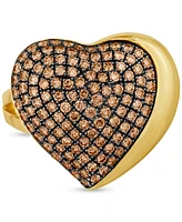Le Vian Godiva x Le Vian Chocolate Diamond Heart Ring (1-1/5 ct. t.w.) in 14k Gold