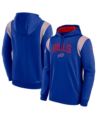 Men's Nike Royal Buffalo Bills Sideline Athletic Stack Performance Pullover Hoodie