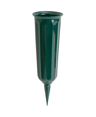 Novelty (05011) Plastic Round Bottom Cemetery Vase, Green