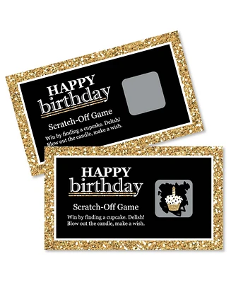 Big Dot of Happiness Adult Happy Birthday - Gold - Birthday Party Game Scratch Off Cards - 22 Count