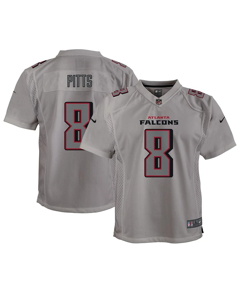 Big Boys Nike Kyle Pitts Gray Atlanta Falcons Atmosphere Game Jersey