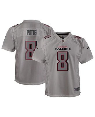 Big Boys Nike Kyle Pitts Gray Atlanta Falcons Atmosphere Game Jersey
