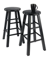 Winsome Element 2-Piece Wood Counter Stool Set