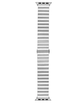 WITHit Silver-Tone Stainless Steel Bar Link Band designed for Apple Watch 42mm (Series 10) & 38/40/41mm