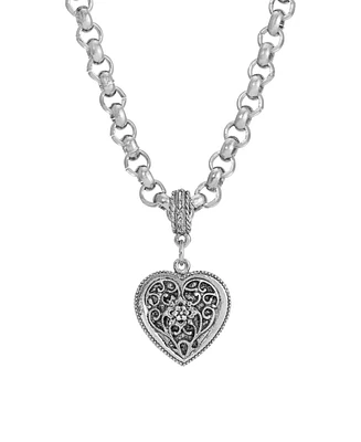 2028 Filigree Heart Necklace