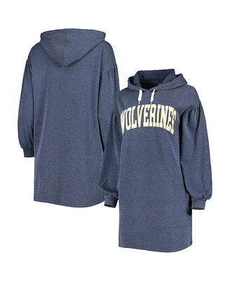 Women's Gameday Couture Navy Michigan Wolverines Game Winner Vintage-Like Wash Tri-Blend Dress