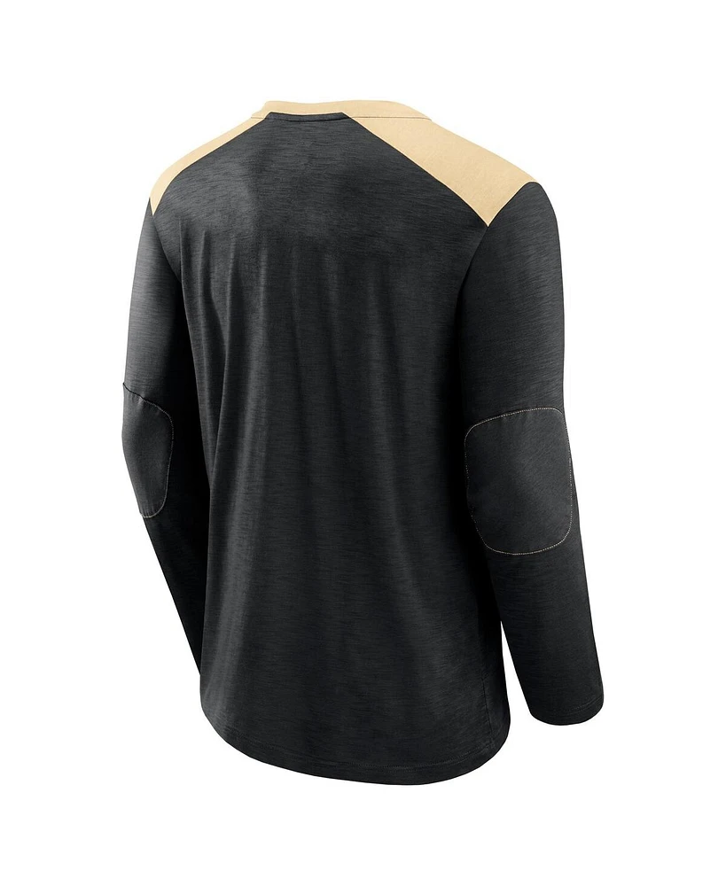 Men's Fanatics Black, Gold Vegas Golden Knights Special Edition 2.0 Long Sleeve Lace-Up T-shirt