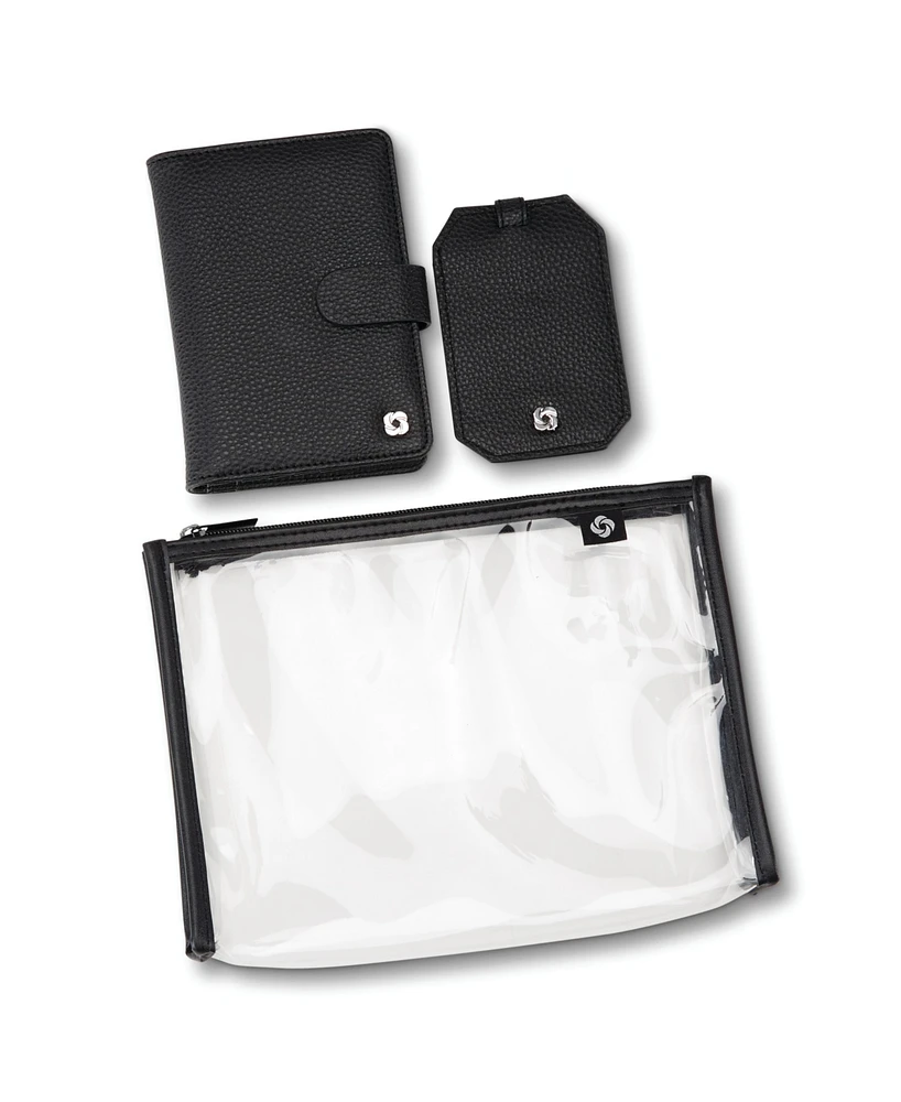Samsonite 3 Piece Passport Cover, Luggage Tag Set