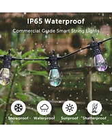 Eco4life Smart Outdoor Patio Lights – 48FT string length , 15 Smart Rgb Led bulbs.