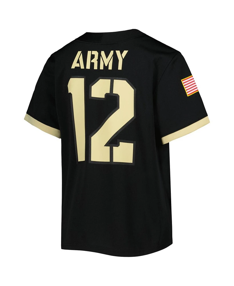 Big Boys and Girls Nike #12 Black Army Knights Untouchable Football Jersey