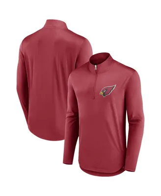 Men's Fanatics Cardinal Arizona Cardinals Tough Minded Quarter-Zip Top