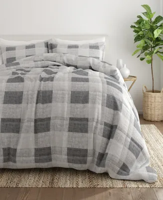 ienjoy Home Ultra Soft Gingham 3-Pc. Comforter Set, King