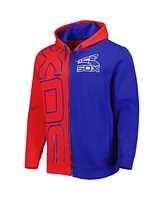 Men's Mitchell & Ness Red, Navy Chicago White Sox Fleece Full-Zip Hoodie