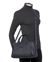 Mancini Women's Pebbled Jennifer Satchel Bag