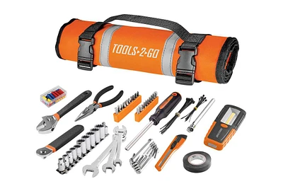 Tools2Go 83 Piece Tool Set with Roll-Up Pouch for Automotive and Home Repair
