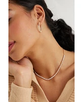 Eliot Danori Cubic Zirconia Medium Hoop Earrings, Created for Macy's