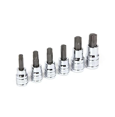 Powerbuilt 6 Piece 3/8 Inch Drive Torx Bit Socket Set