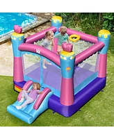 Inflatable Bounce House 3-in-1 Princess Theme Inflatable Castle without Blower