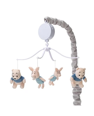 Lambs & Ivy Disney Baby Forever Pooh Gray/Beige Bear Musical Baby Crib Mobile by