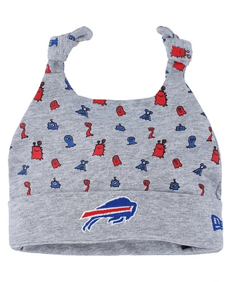 Infant Boys and Girls New Era Heather Gray Buffalo Bills Critter Cuffed Knit Hat