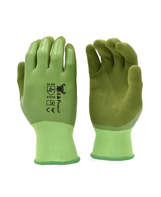 G & F Products Women's Double Microfoam Latex Coated Gloves, 6 Pairs