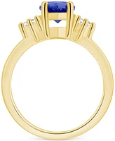 Tanzanite (1-7/8 ct. t.w.) & Diamond (1/10 Pear Ring 14k Gold