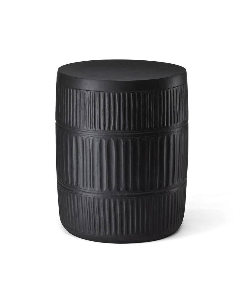 Glitzhome 18.5'' H Multi-Functional Magnesium Oxide Textured Garden Stool or Planter Stand or Accent Table