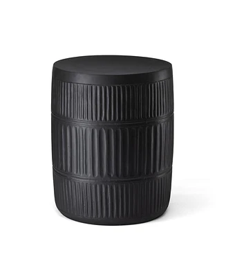 Glitzhome 18.5'' H Multi-Functional Magnesium Oxide Textured Garden Stool or Planter Stand or Accent Table