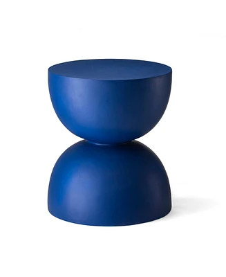 Glitzhome 17.75'' H Multi-Functional Magnesium Oxide Cobalt Garden Stool or Planter Stand or Accent Table