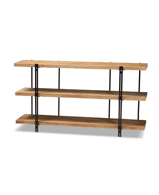 Baxton Studio Tarah Modern 60" Rustic and Industrial Finished Wood and Finished Metal Console Table
