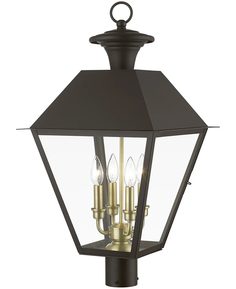 Livex Wentworth 4 Light Outdoor Extra Large Post Top Lantern