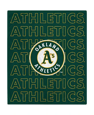 Oakland Athletics 60" x 70" Echo Wordmark Plush Blanket