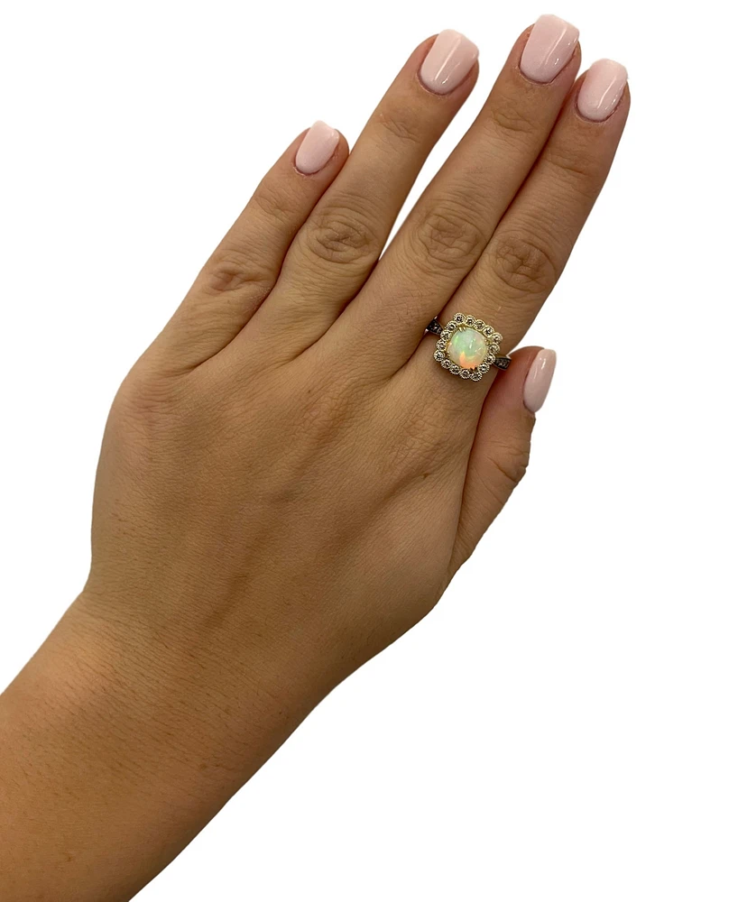 Le Vian Neopolitan Opal (1-1/4 ct. t.w.) & Diamond (1/2 ct. t.w.) Halo Ring in 14k Gold