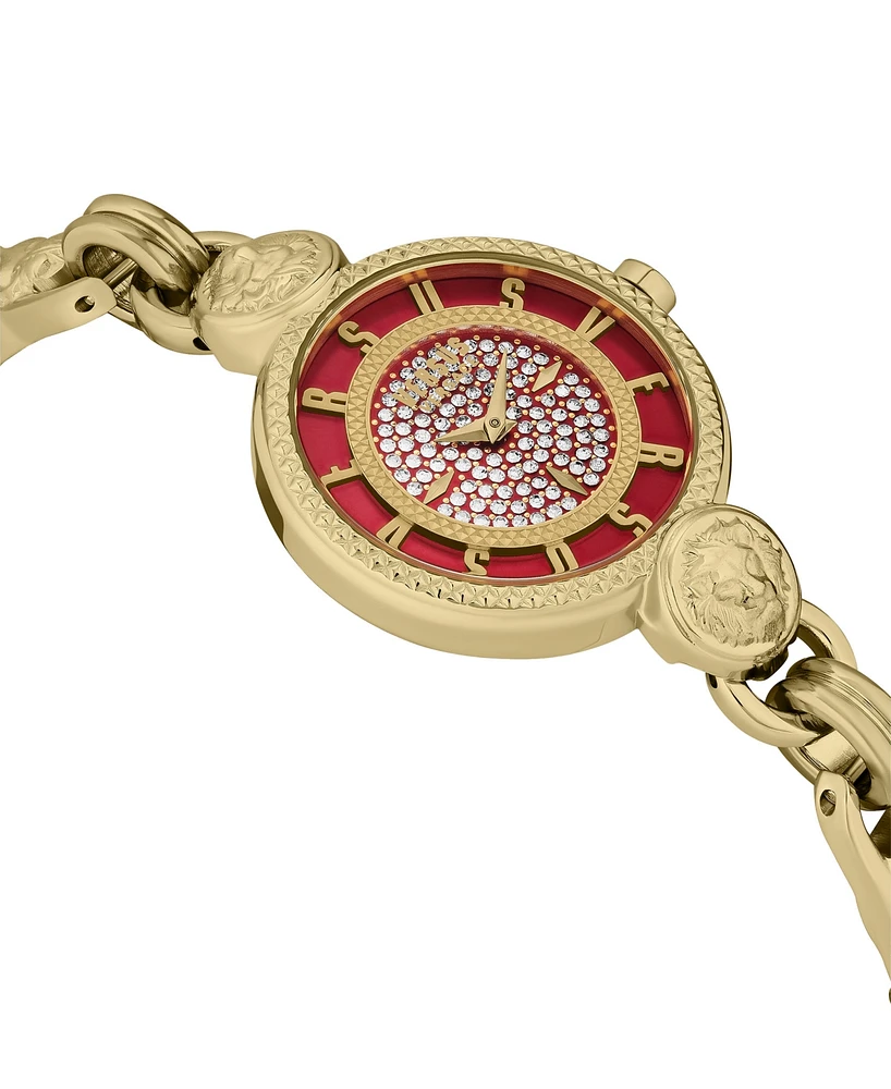 Versus Versace Women's Les Docks Petite 2 Hand Quartz Gold-Tone Stainless Steel Watch, 30mm