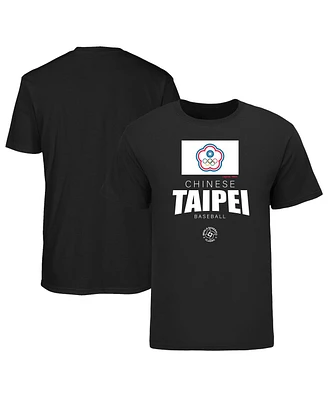 Men's Legends Black Chinese Taipei Baseball 2023 World Baseball Classic Federation T-shirt