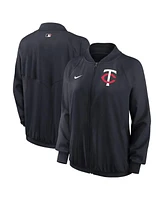 Women's Nike Minnesota Twins Navy Authentic Collection Team Raglan Performance Full-Zip Jacket