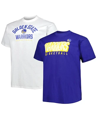 Men's Fanatics Royal, White Golden State Warriors Big and Tall Two-Pack T-shirt Set