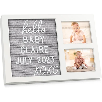 KeaBabies Heartfelt Baby Picture Frame Keepsake with Letterboard, 12x8 Ultrasound Frames, Gifts for Newborn