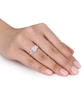 Lab-Grown Moissanite Octagon-Cut Three Stone Ring (2-3/4 ct. t.w.) 10k Gold