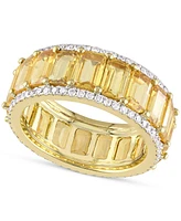 Yellow Sapphire (9-3/8 ct. t.w.) & Diamond (5/8 Eternity Band