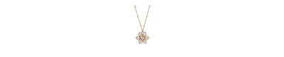 2028 Crystal Flower Pendant Necklace