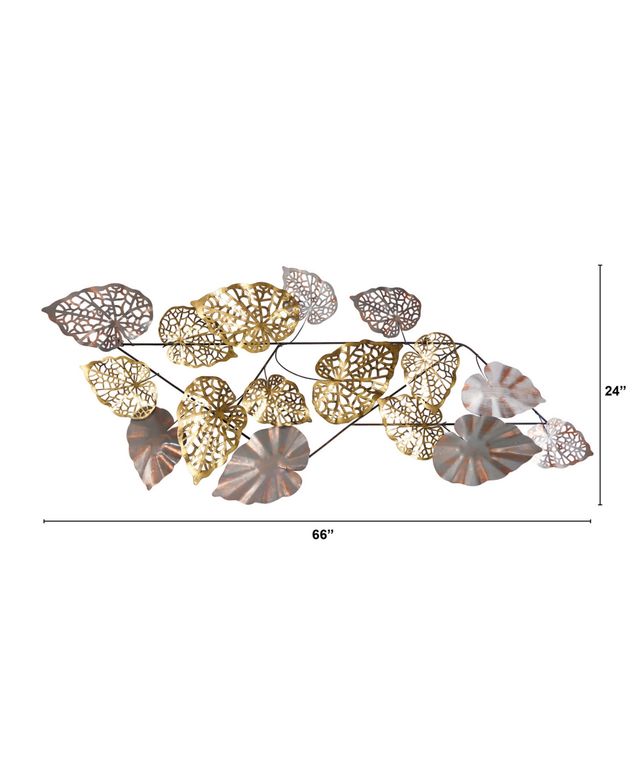 Scattered Leaves Wall Art Decor, 5.5' x 2'