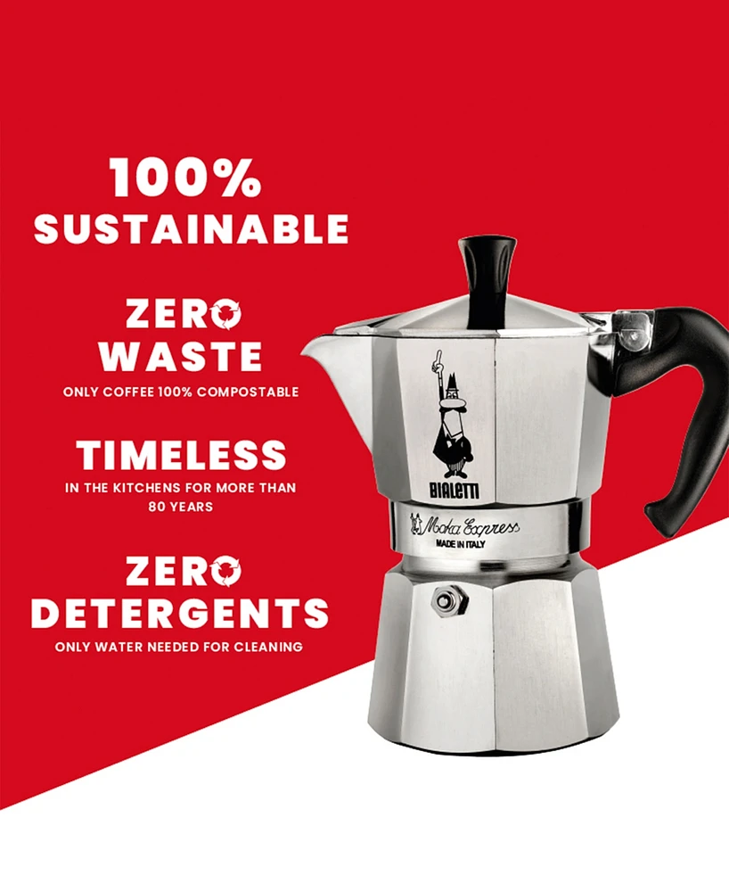Moka Express 6 Cups Coffeemaker - 9.1 oz