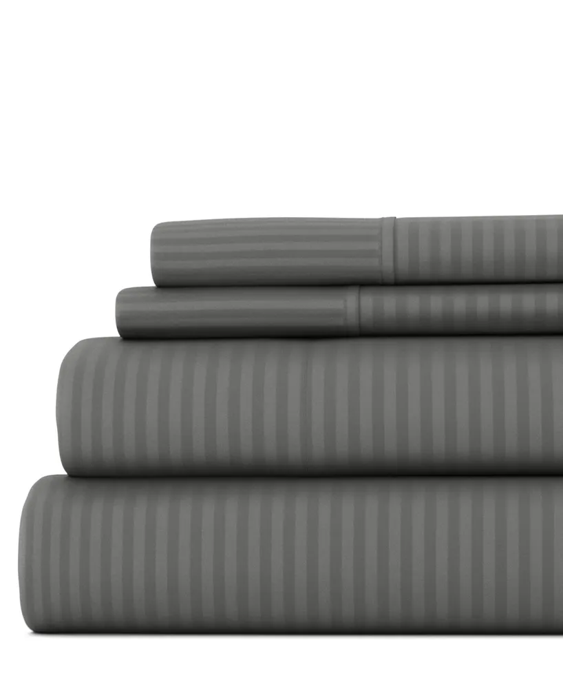 ienjoy Home Expressed Embossed Striped -Pc. Sheet Set