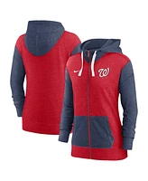 Women's Nike Red Washington Nationals Full-Zip Hoodie