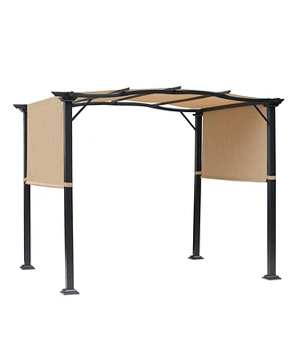 Outsunny 8'x10' Outdoor Retractable Sun Shade Cove Modern Roof Backyard Patio