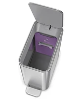simple human 5 Liter Slim Bathroom Trash Can with Liner Pocket