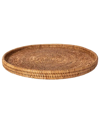 Artifacts Rattan Round Flat Tray